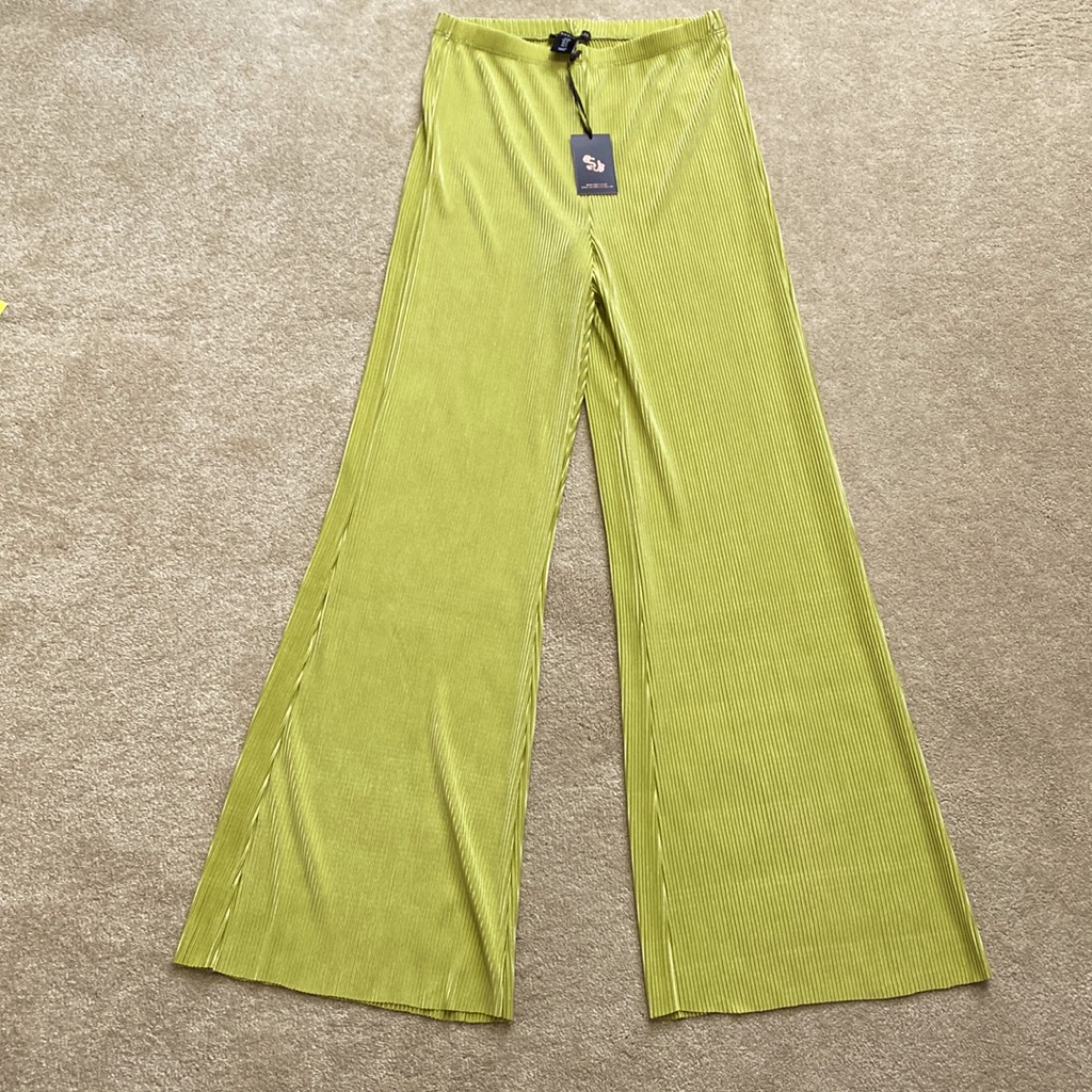 Nwt Sincerely Jules Size Small Lime Green Textured Pants